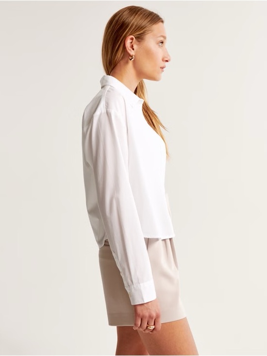 Abercrombie Curve Love A&F Sloane High Rise Tailored Shorts 4.5in - 2  26  Taupe - Picture 5 of 16